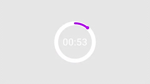 4K Countdown one minute animation from 60 to 0 seconds on transparent background Stock Footage 283703284