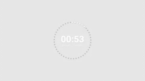 4K Countdown one minute animation from 60 to 0 seconds on transparent background Stock Footage 283879709