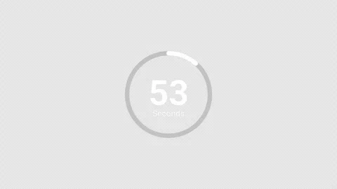 4K Countdown one minute animation from 60 to 0 seconds on transparent background Stock Footage 283879856