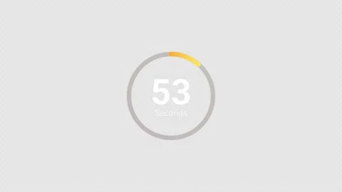 4K Countdown one minute animation from 60 to 0 seconds on transparent background Stock Footage 283880040