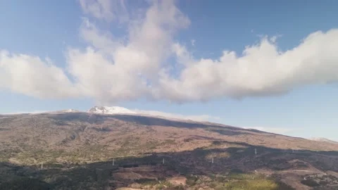 4K Counter-clockwise Hyper-lapse Aerial View of Hallasan, Jeju Volcanic Island Stock Footage 146109058