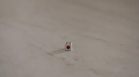 4K Counting with a Dice from 1 to 6 and backwards Stock Footage 55274831