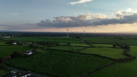 4K Countryside Fields at Sunset with Rural Horizon 库存影片 333932850