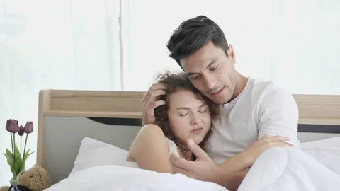 4K: Couples are communicating about having sex. Видео 108375874