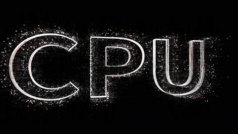 4k CPU Chip microprocessor Microchip hardware word tag,binary computer code. Video stock 111656222