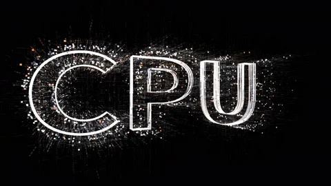 4k CPU Chip microprocessor Microchip hardware word tag,binary computer code. Video stock 111657667