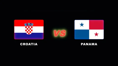4K Croatia vs Panama Flags Intense Group Stage Soccer Game Highlight Stock Footage 335688734