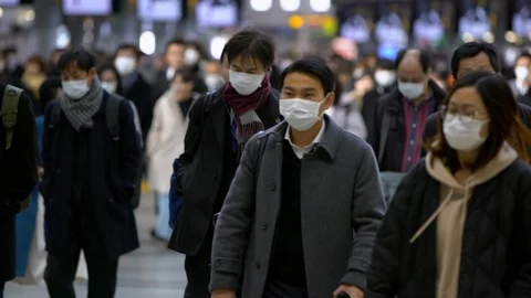 4K, Crowd business people inside Shinagawa Station. Peoples on working days.-Dan Stock Footage 124397466
