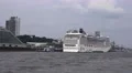 4k Cruise ship MSC Magnifica at the piers in Hamburg harbour 4k or 4k+ Resolution