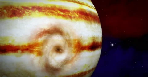 4K CU Jupiter animated layers-Storm Видео 49858315