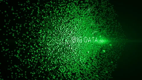 4K cube in the Computing Core with Information Streams,Business digital Data. Vídeo Stock 105578664