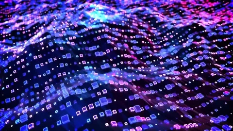 4k-cube-landscape-background-smal-white-grid-13 Vídeos de archivo 205004032