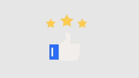 4k customer feedback three star with bubble speech motion graphic, 2d animation  Stock Footage 253665907