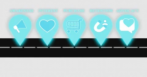 4K Customer Journey Maps in an alpha channel. 스톡 동영상 297185240