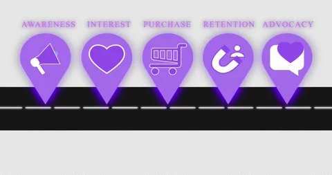 4K Customer Journey Maps in an alpha channel. 스톡 동영상 297185260