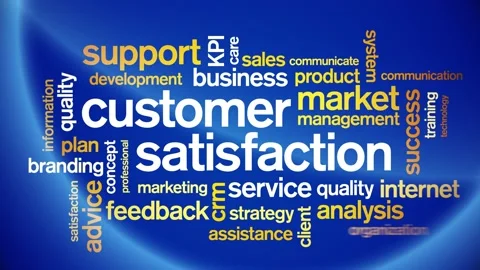 4k Customer Satisfaction Animated Word C... | Stock Video | Pond5