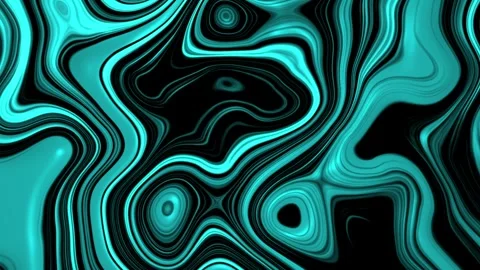 4K Cyan Black Liquid Topography Motion Background Loop Stock Footage 340470350