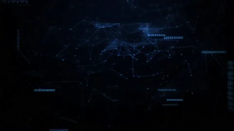 4K Cyberpunk Code Hacker Glitch Hi-Tech Looped Background Animation Stock Footage 151428300