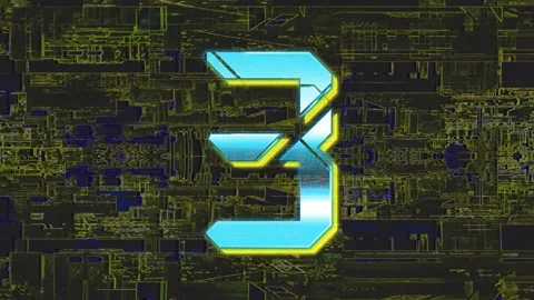 4k Cyberpunk Countdown Cyber Background Video stock 133604341