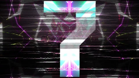 4k Cyberpunk Digital Glitch Countdown 库存影片 115885238