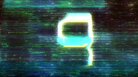 4k Cyberpunk Glitch Countdown Vidéo 177415483