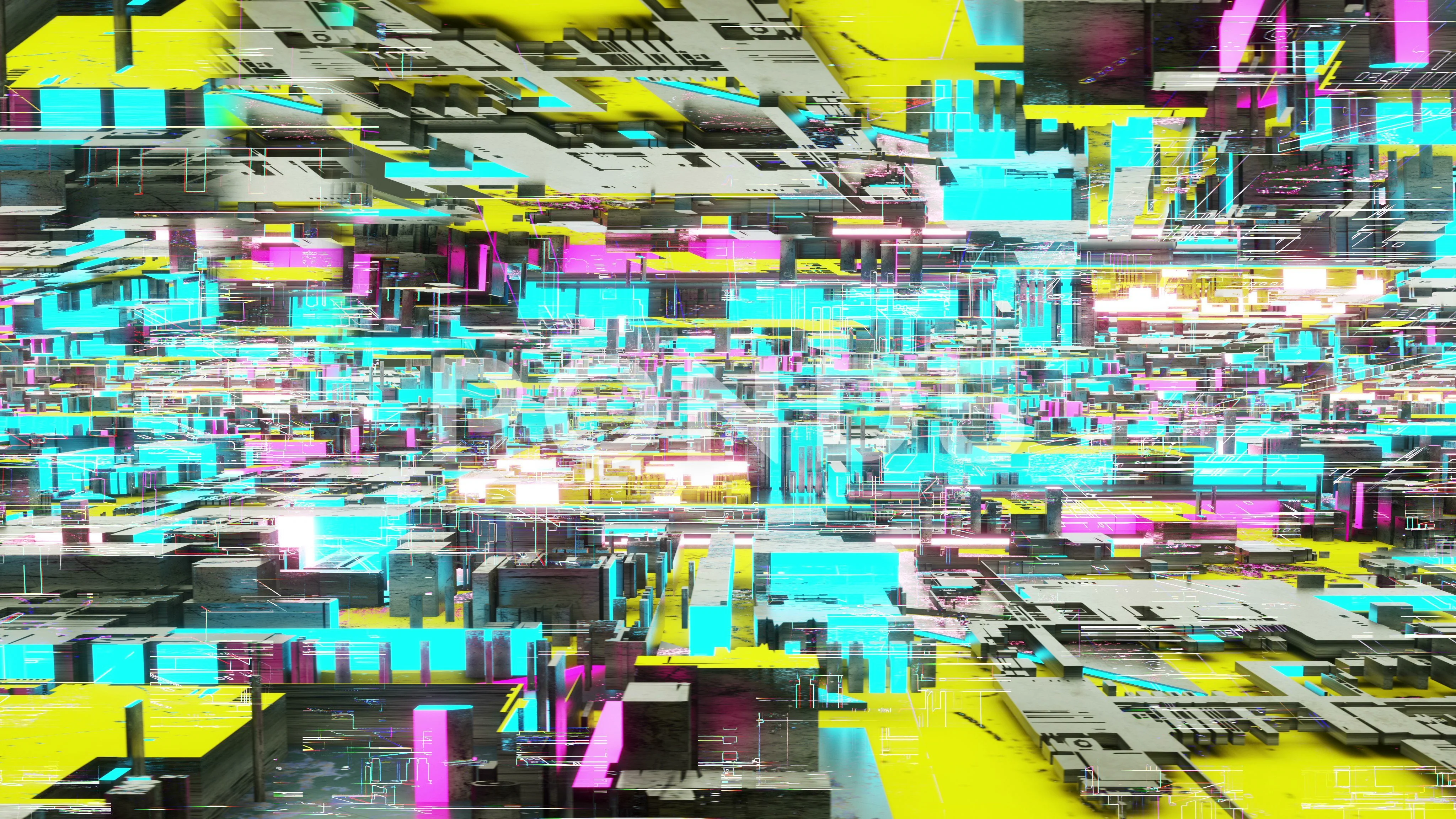 4k Cyberpunk Neon Yellow Background | Stock Video | Pond5