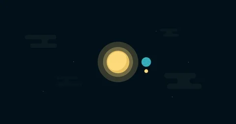4K Cycled animation of space. Flat spinning earth animation loop. Stock Footage 102505355