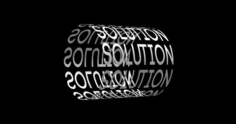 4K Cylinder Text - Solution Animation |Loopable Stock Footage 119246774