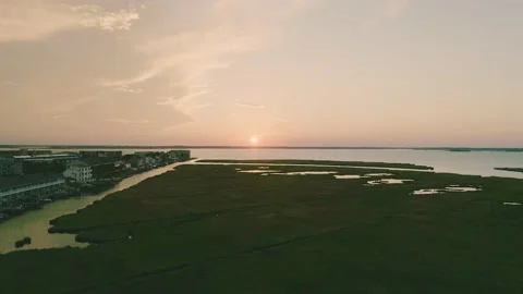 4K D-Log Drone Footage Sunset Stock Footage 149126928