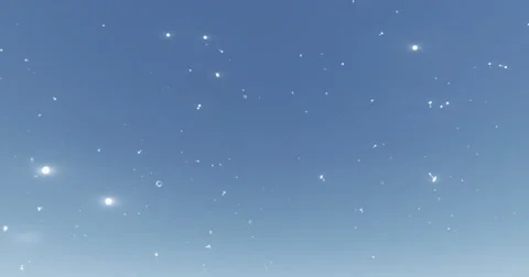 4k Dandelion seeds being blown,floating in the mid air,blue sky background. Video stock 52922032