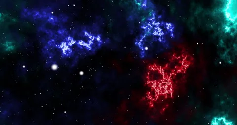 4K Dark 3d loop-able space background colorful space Stock Footage 258577412