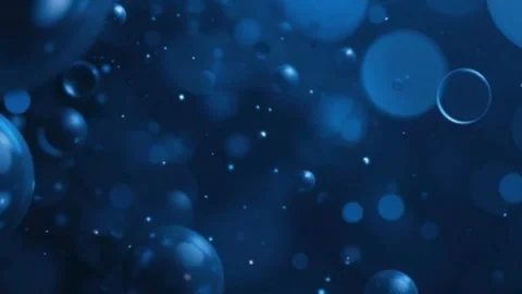 4K Dark Blue Bubble Abstract Animation Background Loop Video stock 304681629