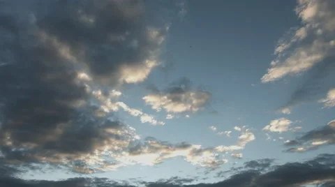 4K Dark Clouds Time Lapse on Blue Sky Stock Footage 46698706
