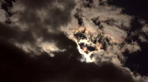 4K Dark Eerie Stormy Dramatic Sky Time Lapse Stock Footage