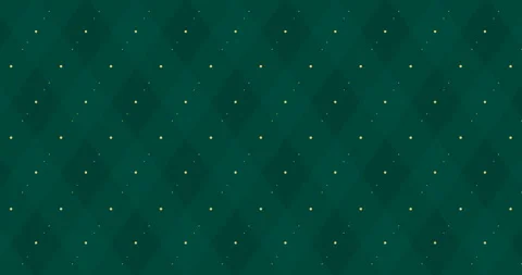 4k Dark green checkered animation with golden dash line. 스톡 동영상 98564125