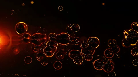 4k Dark Orange Bubble Abstract Animation Background Seamless Loop. Stock-Footage 55291775