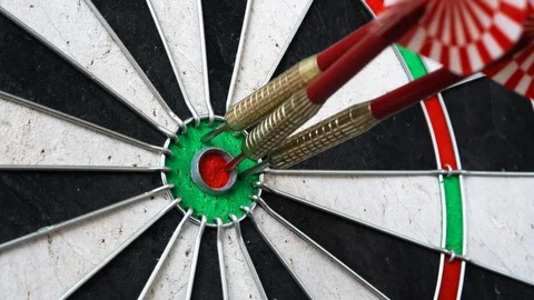 4K - Darts game. Close-up Video stock 118400774