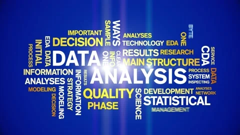 4k Data Analysis Animated Tag Word Cloud,Text Design big data Animation loop. Stock Footage 139207698
