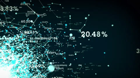 4K Data And Networks Blue Stock Footage 66747733
