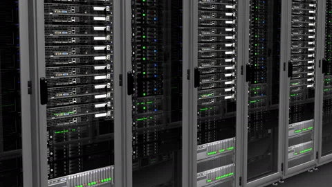 4K Data Center. Servers Room Vídeo Stock 116726933