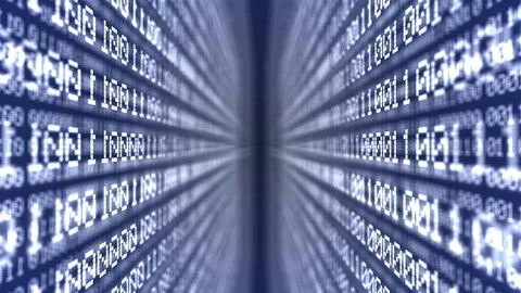 4K Data Digital Binary Code 1 Stock Footage 106924148
