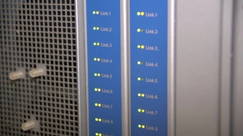 4K Data Link To The Server Equipment Stock Footage 95669217