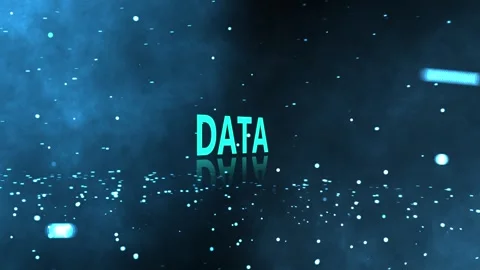 4k data Text Reveal Animation with Colorful Glow Stroke Effect Blue and blu.. Stock Footage 331654363