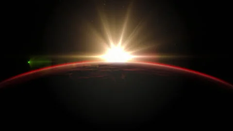 4K Dawn on Mars, the red planet in the sun. Stock Footage 140100000