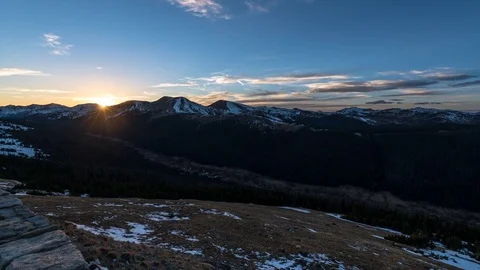4k Day to Night Time Lapse of Rocky Mountain National Park Stock Footage 78649379