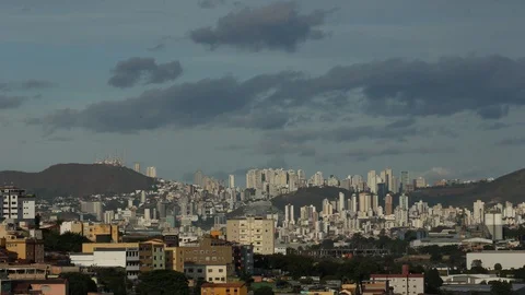 4K Day to night time lapse of Belo Horizonte, mid size brazilian city Stock-Footage 113301296