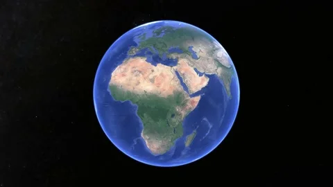 4k day to night time lapse over Africa with illuminated city lights Stock Footage 131543620
