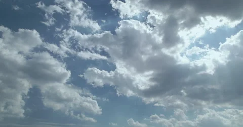4K DCI, Time lapse shot of Moving clouds and sunbeam. Stock Footage 56042355
