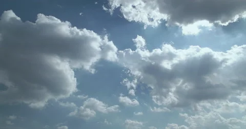 4K DCI, Time lapse shot of Moving clouds and sunbeam. Stock Footage 56048049