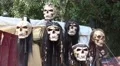 4k Deco skulls at medieval pageant event 4k or 4k+ Resolution